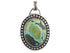 Sterling Silver Turquoise  Handcrafted Artisan Pendant, (SP-5750)